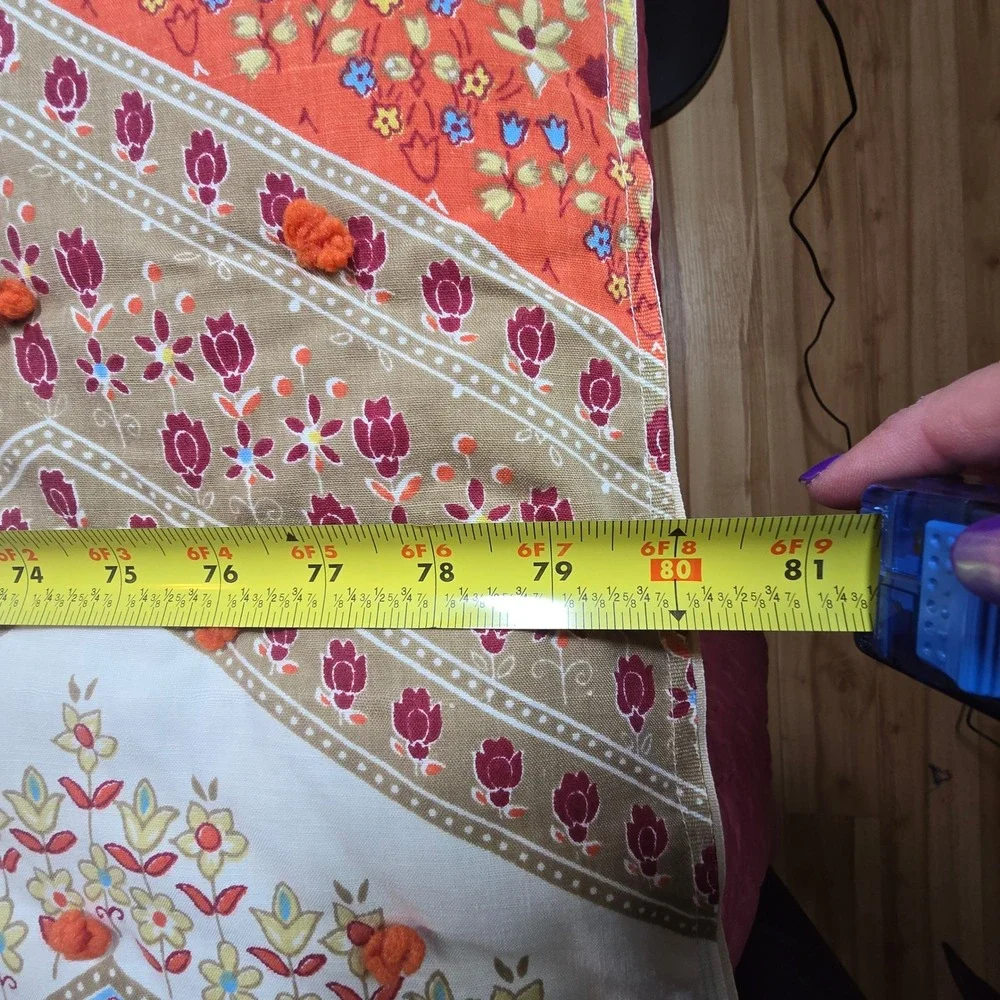 Handmade Quilt Blanket Throw Vintage 1970s‎ Cabin Farmhouse 80 x 93 Queen Size